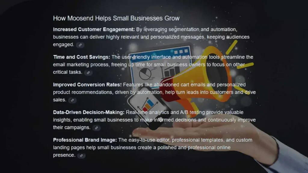 Email marketing Platforms, Moosend for small businesses
